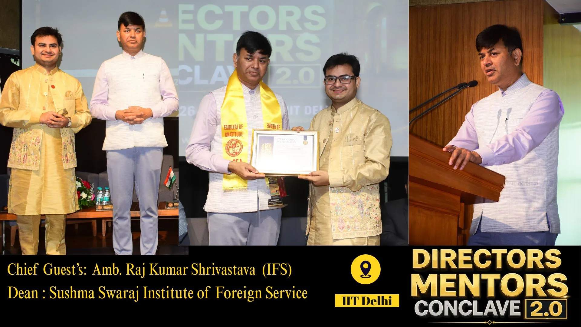 Chief Guest Amb. Raj Kumar Shrivastava Addresses IBSEA Directors & Mentors Conclave 2.0 At IIT Delhi